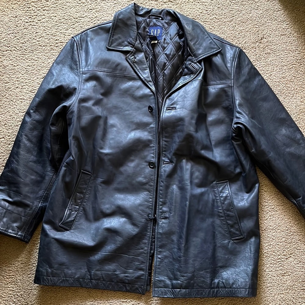 Gap MENS Leather Jacket, size XL